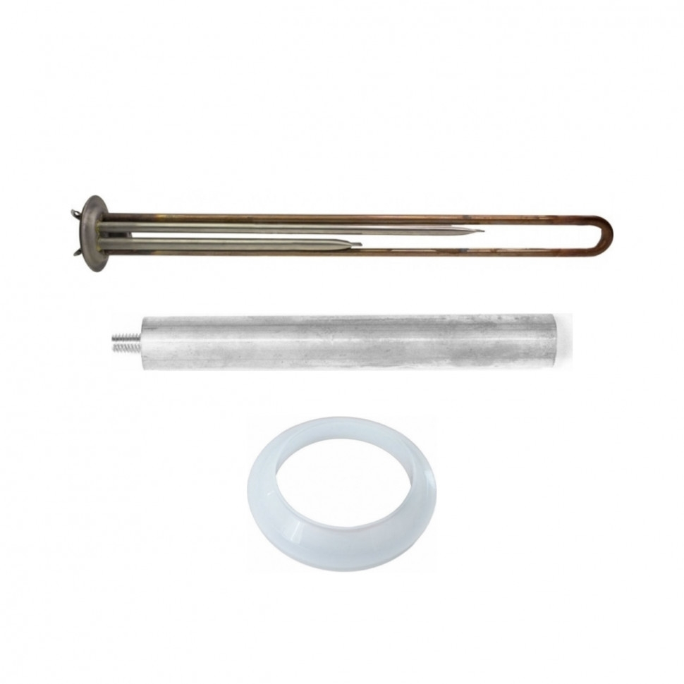 Комплект ТЭН 2кВт (2000Вт) RF для водонагревателя ATT, Polaris контакты под винт + прокладка + анод, 10065K