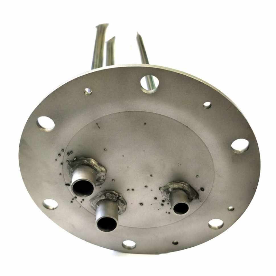 Фланец для сухих ТЭНов водонагревателя AEG, Electrolux, Fagor, Gorenje, 6 отверстий, нержавейка, M8, D165мм, 482979N