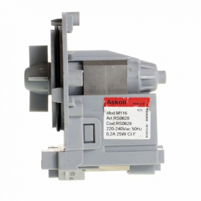 Сливной насос (помпа) для стиральной машины Gorenje, LG, Zanussi, Zerowatt, Askoll M116, 25W, 3 винта, Р005