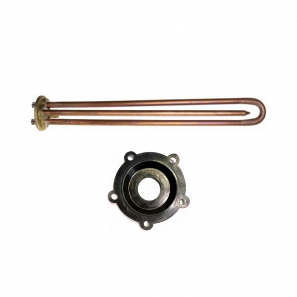 Комплект ТЭН 1,5кВт (1500Вт) RCF для водонагревателя Ariston VLS, Superlux, Simat, под анод М5, трубка под термостат 8мм + прокладка, 202151K2